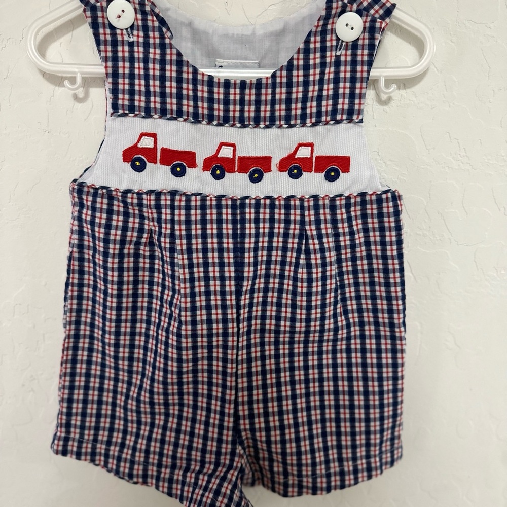 Red Truck smocked Jon Jon